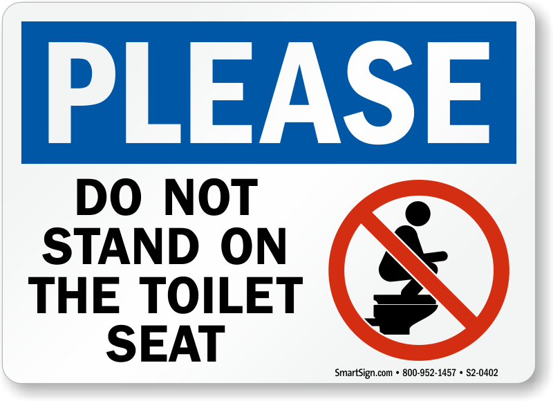 the bowl may break and you may h Please do not stand on the toilet seat or bowl 