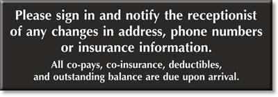 Deductibles and Coinsurance are Sign Label Decal Sticker Retail Store Sign Sticks to Any Surface 8 Co-Pays Notice 