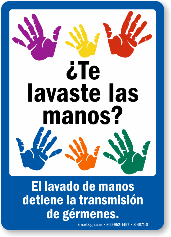 Hand Washing Stops the Spread of Germs Sign