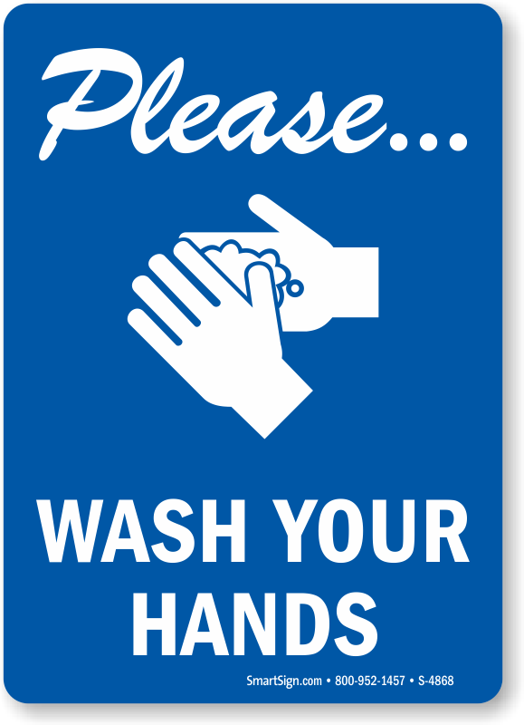 Please Wash Your Hands Vertical Sign Free PDF SKU S 4868