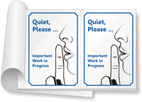 Important Work In Progress Quiet Sign Book