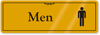 Men Gold DiamondPlate™ Door Sign