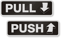 Pull Push Signs Set 