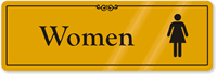 Women Gold DiamondPlate™ Door Sign