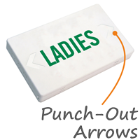 Ladies, LED Exit Sign with Battery Backup