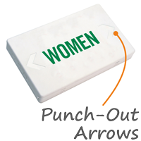 Women LED Exit Sign with Battery Backup