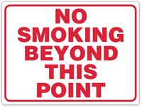 No Smoking Beyond Point Sign