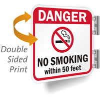Danger No Smoking Sign (with Graphic)