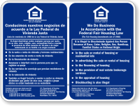 Bilingual Equal Housing Opportunity Sign