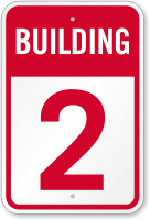Building 2 Numbered Sign
