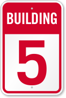 Building 5 Numbered Sign