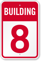 Building 8 Numbered Sign