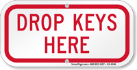 Drop Keys Here Sign
