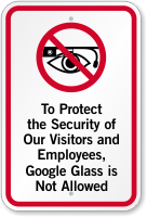 Google Glass Is Not Allowed Sign