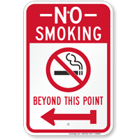 No Smoking Beyond This Point Sign