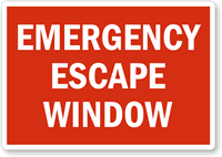Emergency Escape Window Label