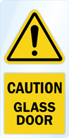 Caution Glass Door Awareness Decal