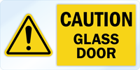 Caution Vinyl Glass Door Awareness Decal
