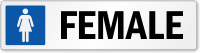 Female Restroom Label