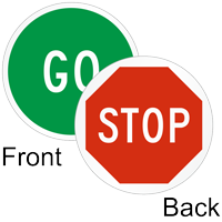 Go / STOP 2-Sided Magnetic Status Labels