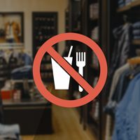 No Food & Drink Symbol Label