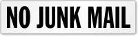 No Junk Mail Door Label