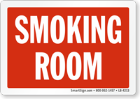 Oklahoma Smoking Room Label