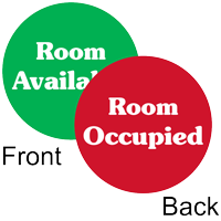 Room Occupied / Available 2-Sided Magnetic Status Labels