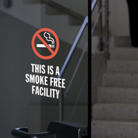 This Is A Smoke Free Facility Window Decal