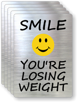 Smile You're Losing Weight Fitness Center Label