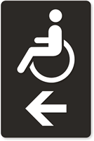 Accessible Pictogram Arrow Sign