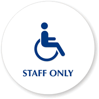 Staff Only Women (Accessible Pictogram)