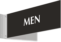 Men Restroom Corridor Sign