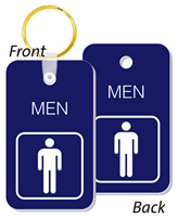 MEN Bathroom Keychain, Double-Sided