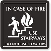 In Fire Do Not Use Elevators Sign