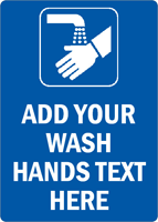 WASH HANDS Sign