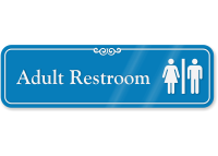 Adult Restroom with Graphic ShowCase™ Sign