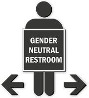 Gender Neutral Restroom Die Cut Sign Kit