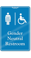 Handicap Gender Neutral Restroom ShowCase Sign