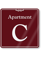 Apartment C Showcase Wall Sign