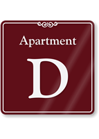 Apartment D Showcase Wall Sign