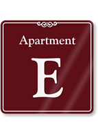 Apartment E Showcase Wall Sign