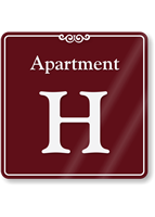 Apartment H Showcase Wall Sign