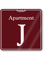 Apartment J Showcase Wall Sign