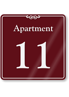 Apartment Number 11 Wall Sign