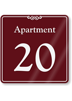 Apartment Number 20 Wall Sign