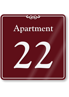 Apartment Number 22 Wall Sign