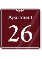 Apartment Number 26 Wall Sign
