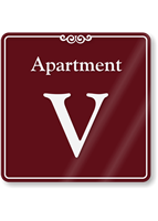 Apartment V Showcase Wall Sign