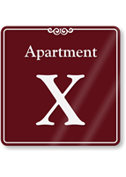 Apartment X Showcase Wall Sign